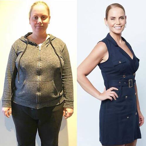 Jelena Dokic before and after her transformation.